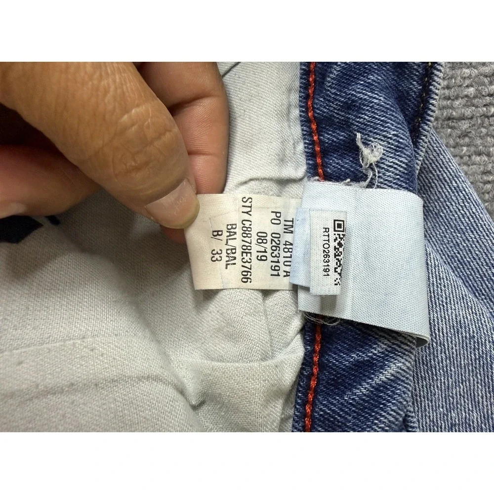 Tommy Hilfiger Denim Jeans Men 32x30 Skinny Moulante Pocket Crest Distressed Y2K